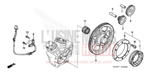 PULSE GENERATOR/STARTING CLUTCH NT700V7 de 2007